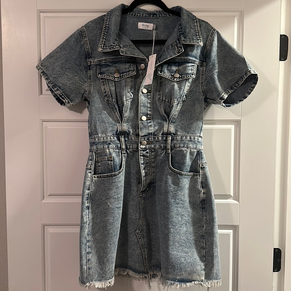 Brooke Denim Dress - Medium Wash Size Medium